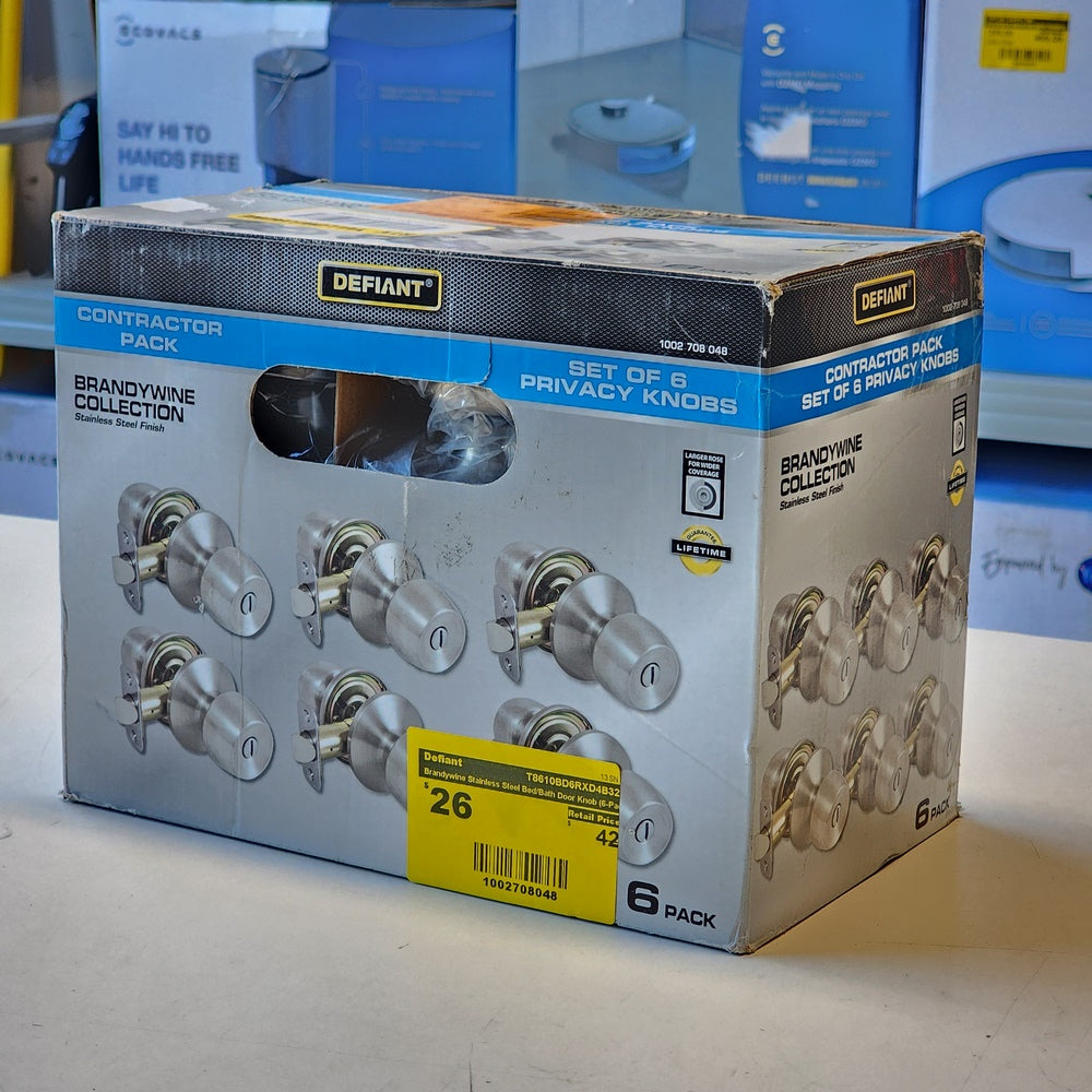 Brandywine Stainless Steel Bed/Bath Door Knob (6-Pack) (T8610BD6RXD4B32) Brandywine Stainless Steel Bed/Bath Door Knob (6-Pack) (T8610BD6RXD4B32)